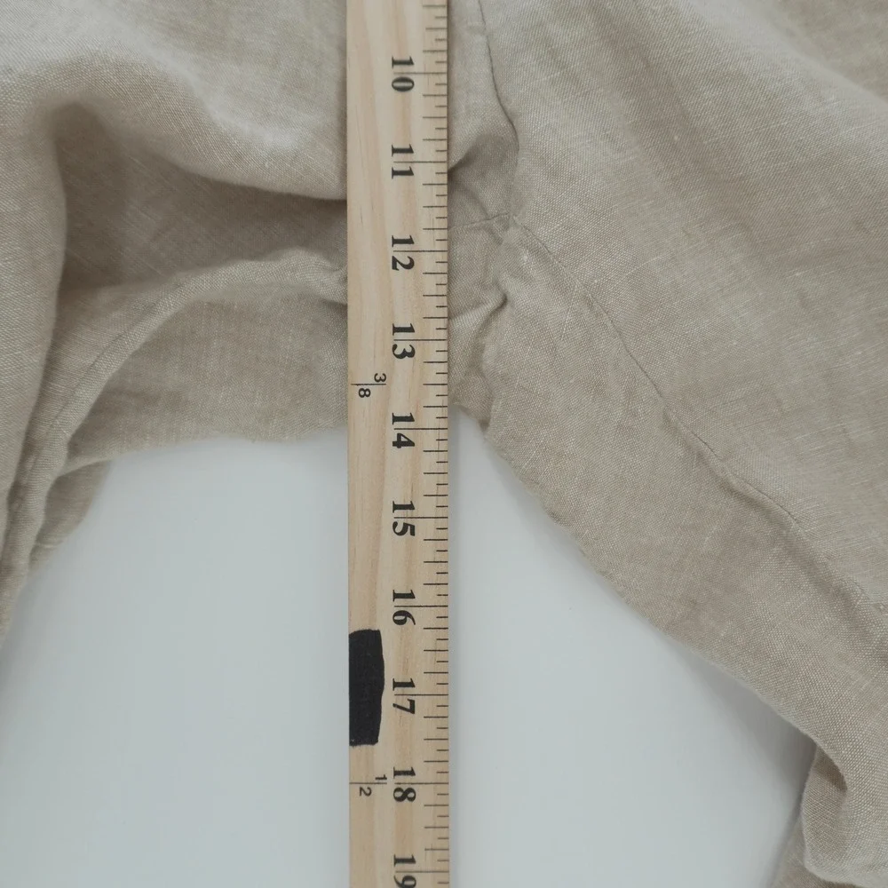 Jos A Bank Pants Mens 42L Beige 100% Linen 1905 Custom Made Flat Front Trousers